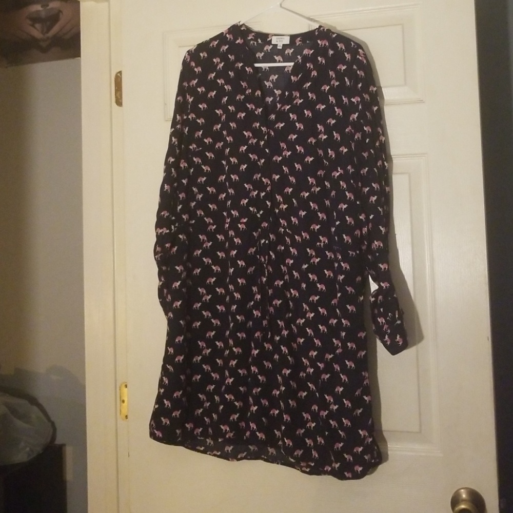 Long sleeve camel dress